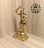 Brass Madurai Veeran Statue 10 Inch