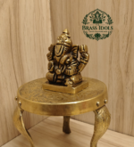 Brass Dagdusheth Ganesha Idol 2 Inch