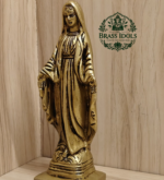 Brass Mother Mary Statue 6.2 Inch