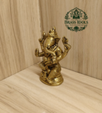 Brass Ganesha Idol 3.6 Inch