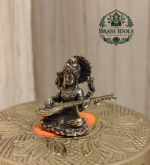 Miniature Brass Saraswati Idol 1.2 Inch