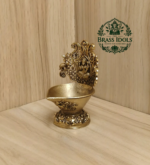 Premium Brass Gaja Lakshmi Vilakku 4 Inch