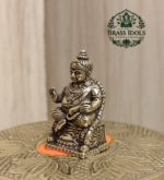 Miniature Brass Kubera Statue 1.4 Inch