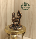 Copper Kamadhenu with Calf Statue 2.6 Inch