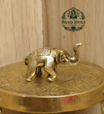 Miniature Brass Elephant Statue 1 Inch