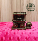 Premium Brass Hampi Stone Chariot Miniature 2.2 Inch