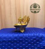 Brass Shanku Chakra Namah Diya 5 Inch