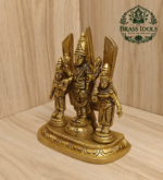 Brass Shankh Chakranamah with Balaji Statue 4.8 Inch