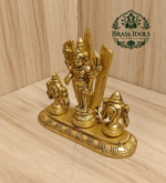 Brass Shankh Chakranamah Balaji Statue 3.5 Inch