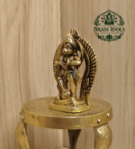 Brass Hanuman Opening Heart Figurine 2.6 Inch