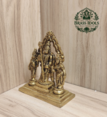 Brass Murugan Valli Deivanai Idol 4.2 Inch