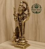 Brass Murugan Statue 6.2 Inch