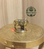 Miniature Brass Cow and Calf Statue 1 Inch