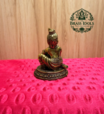 Premium Brass Bal Krishna Statue with Matka 3 Inch