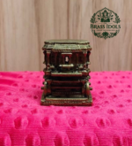 Premium Brass Hampi Stone Chariot Miniature 2.2 Inch