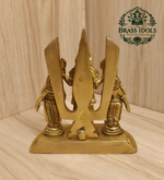 Brass Shankh Chakranamah with Balaji Statue 4.8 Inch