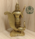 Brass Peacock Murugan Statue 7 Inch