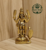 Brass Lord Murugan Peacock Idol 4.5 Inch