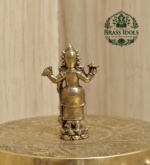 Miniature Brass Lord Vishnu Idol 1.5 Inch
