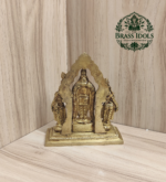 Brass Murugan Valli Deivanai Idol 4.2 Inch