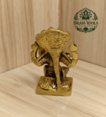 Brass Narasimha Lakshmi Statue 3 Inch