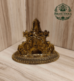Premium Brass Tirupati Balaji with Gajalakshmi Statue 3 Inch