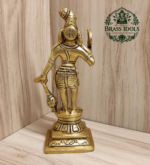 Brass Karuppasamy Statue 6 Inch