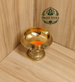 Brass Kuber Deepak Diya on Stand 3 Inch