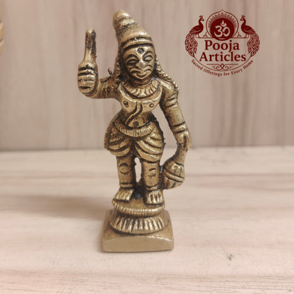 Brass Karuppasamy Statue 2.6 Inch