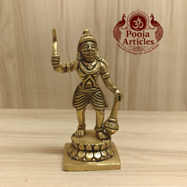 Brass Karuppasamy Statue 5.5 Inch