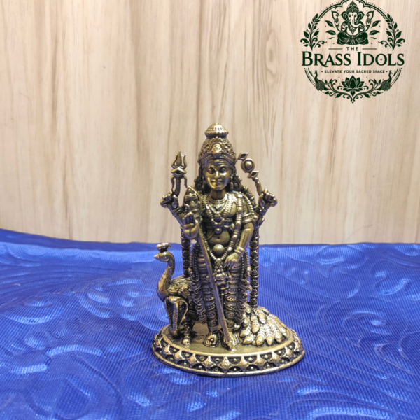 Premium Brass Murugan 3.9 Inch