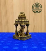 Premium Brass Saraswathi Devi Temple Mandap 3.5 Inch - Image 4