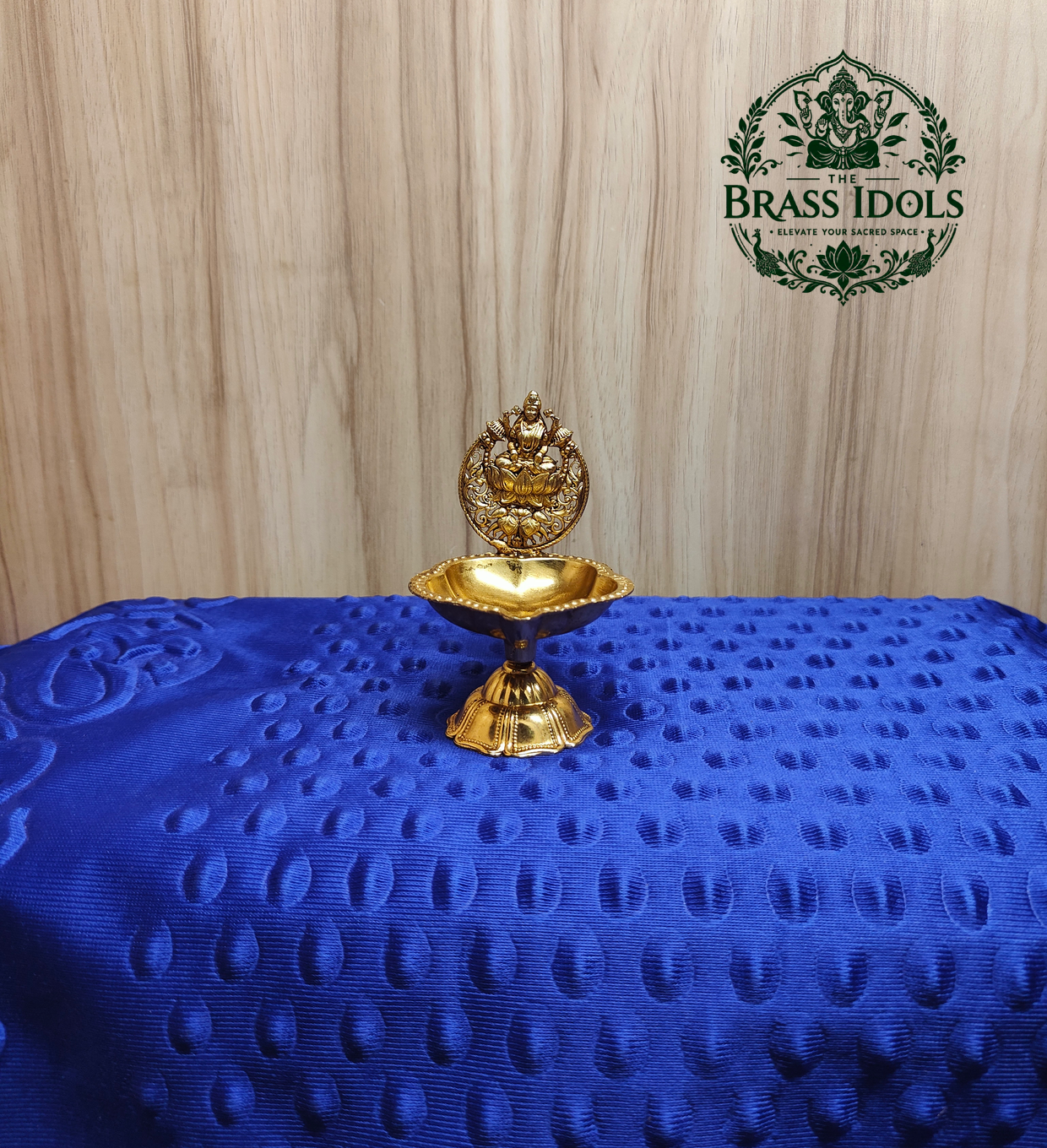 IMG20260813112331 Premium Brass Lakshmi Vilaku 3.6 Inch - Image 1