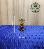 Premium Brass Tirupati Balaji & Goddess Lakshmi Diya 3.1 Inch - Image 2