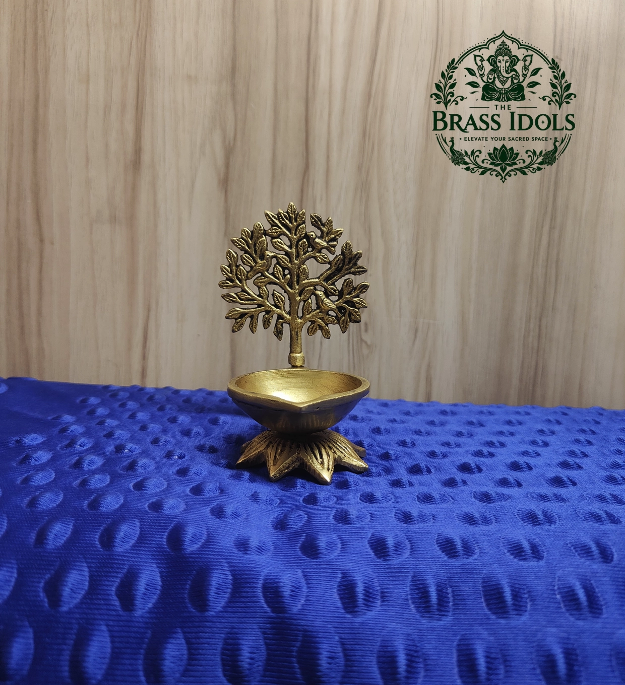 IMG20260821115245 Brass Kalpavriksha Tree Diya Idol 4 Inch - Image 1