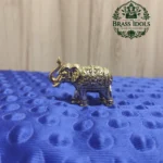 Premium Brass Elephant Idol 1.5 Inch