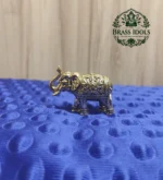 Premium Brass Elephant Idol 1.5 Inch