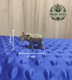 Premium Brass Elephant Idol 1.5 Inch - Image 2