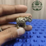 Premium Brass Elephant Idol 1 Inch