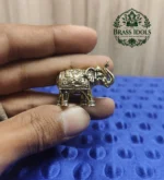 Premium Brass Elephant Idol 1 Inch