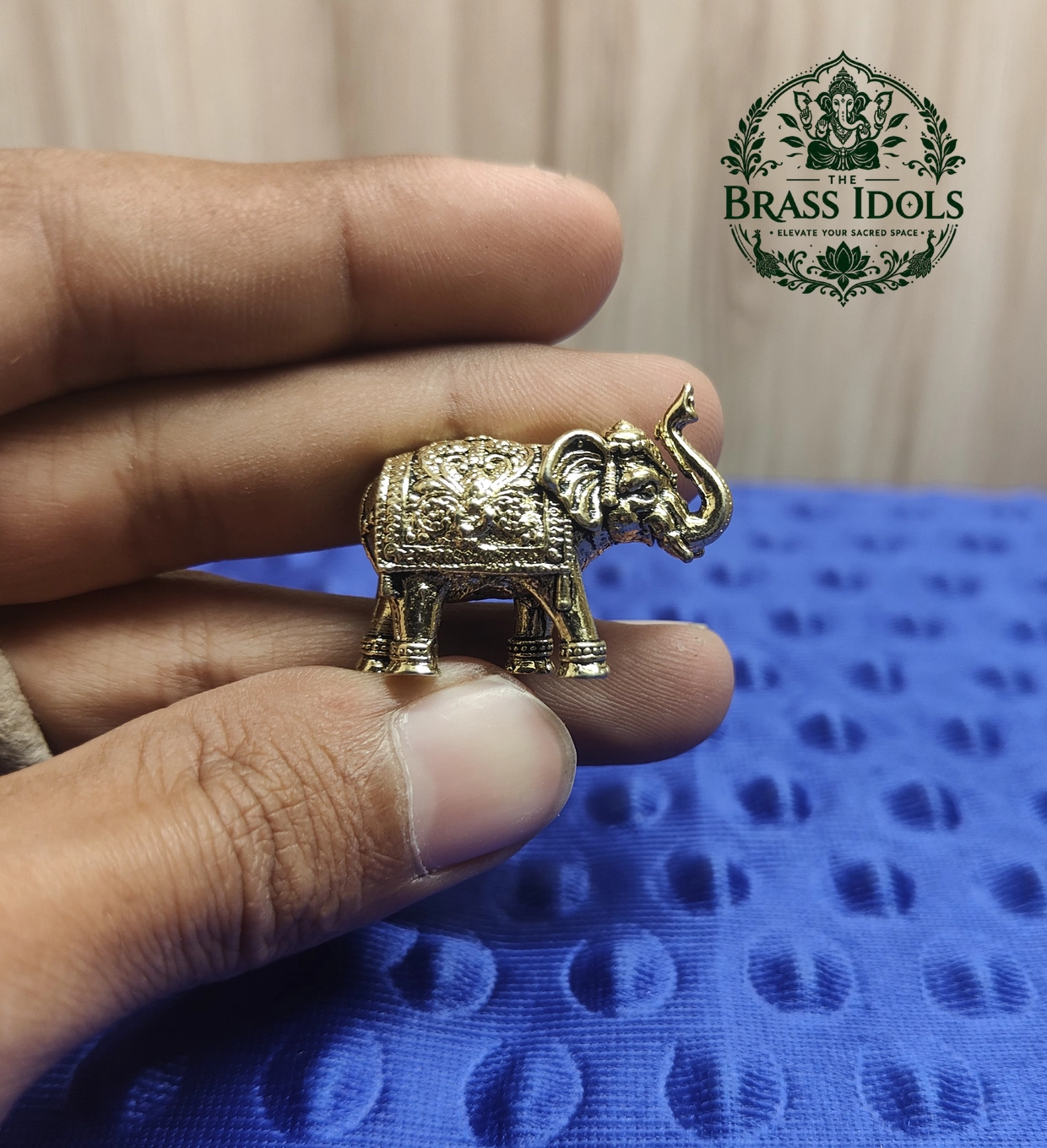 IMG20260821115709 Premium Brass Elephant Idol 1 Inch - Image 1