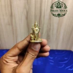 Miniature Brass Murugan Idol with Thiruvachi 1.5 Inch
