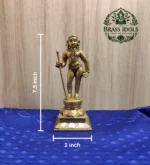Brass Palani Aandi Murugan Idol 7.5 Inch - Image 2