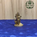 Miniature Brass Murugan Idol with Thiruvachi 2 Inch