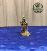 Miniature Brass Murugan Idol with Thiruvachi 2 Inch - Image 3