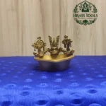 Brass Shankh Chakra Namah Diya 2.2 Inch