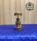 Premium Brass Mahalakshmi Idol with Chattra Umbrella 4.5 Inch - Image 5