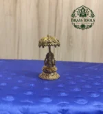 Premium Brass Lakshmi Idol with Umbrella 2.1 Inch - Image 5