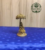 Premium Brass Vinayagar Idol with Umbrella 2.1 Inch - Image 4