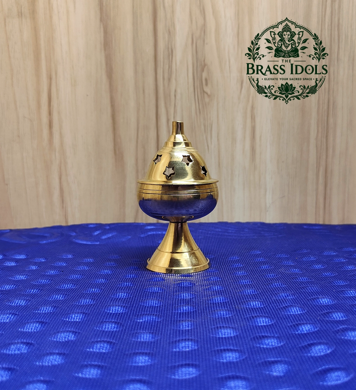 IMG20260826114816 Brass Apple Deepam With Stand 3.8 Inch - Image 1